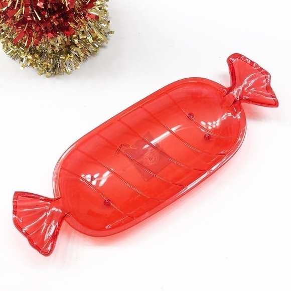 Tinsel candy cane/tinsel trees/red candy dish Christmas decorations - Picture 4 of 5
